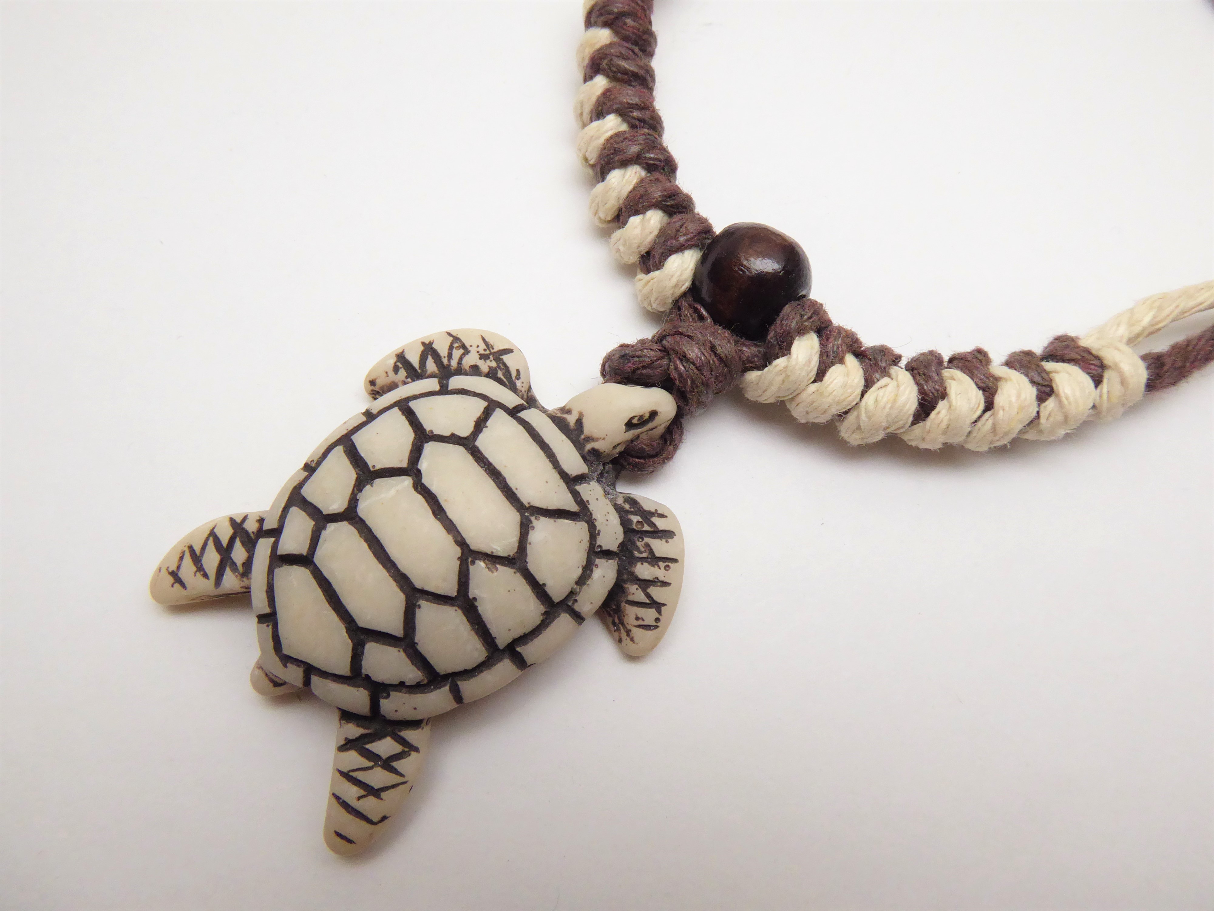 Buffalo Bone Powder Turtle w/ Adjustable Cord