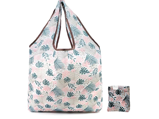 Tropical Floral Print Reusable Foldable Shopping Bag 44x63cm, MO