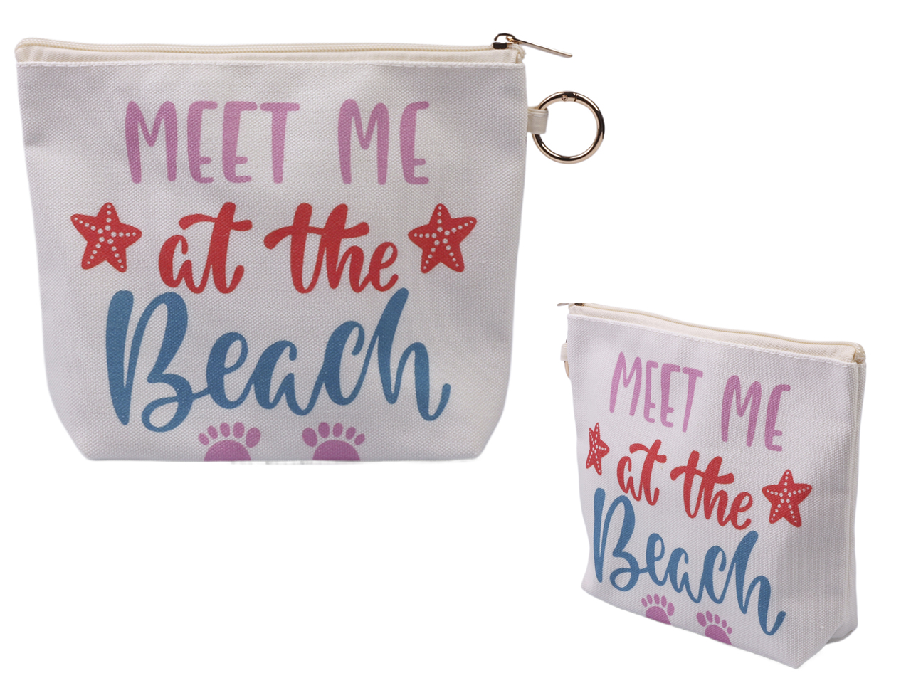 Meet Me At Then Beach Bag Wristlet w/Ring 9x6.5x2" 114/cs, 6/bag