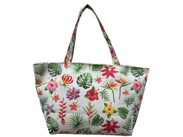 Large Floral Print Beach Tote Bag 60x33x20cm, 32/cs, MOQ-4/pk