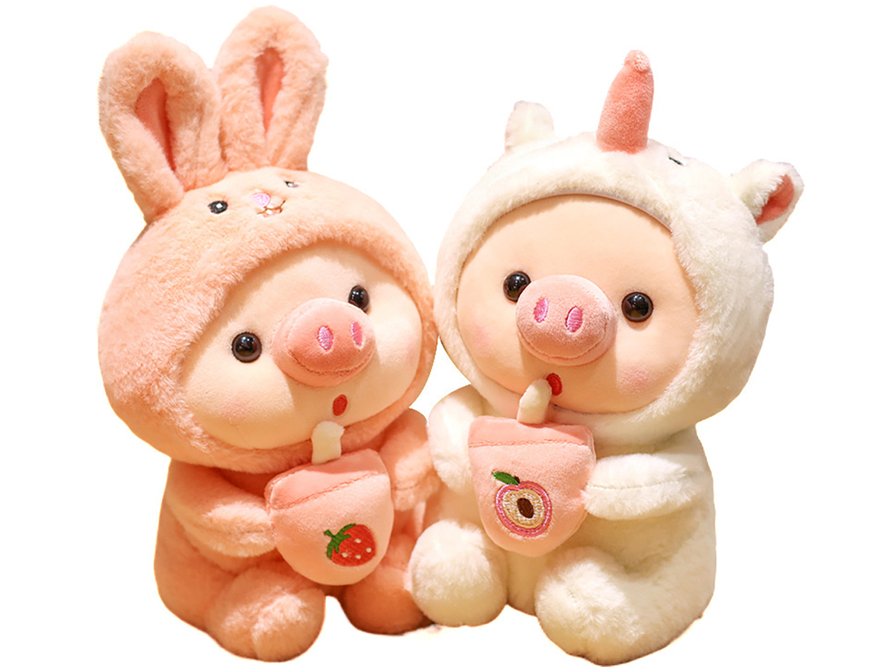 25cm Assorted Pig In Bunny Clothes Plush, 25/cs, MOQ-4 - Click Image to Close