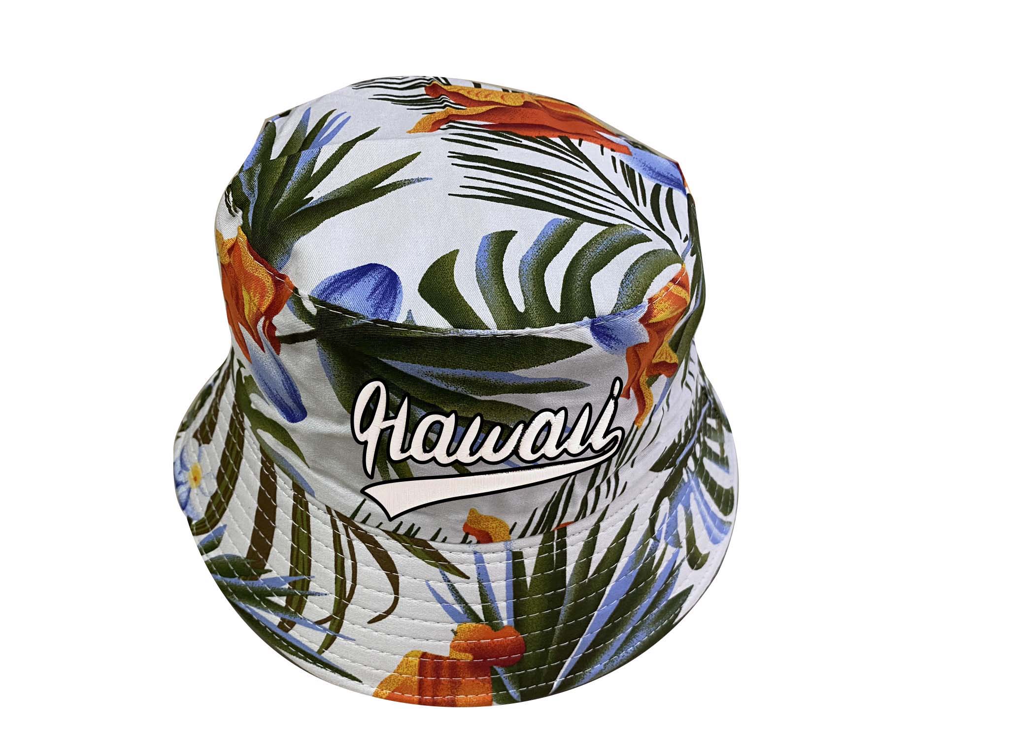 "Hawaii" Style Print Bucket Hat