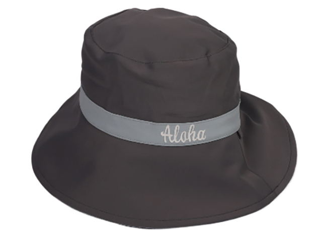 "Aloha"Dark Grey Dry Fit Bucket Hat, MOQ-3/pk