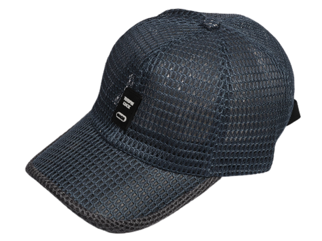 "TUTUPAI LUCK, MADE" Dark Blue w/ Grey Trim Mesh Cap, MOQ-6/pk - Click Image to Close