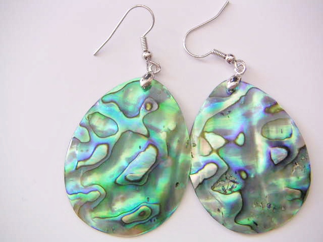 40mm Tear Drop Paua Shell Earring