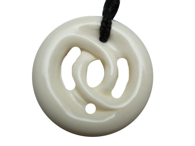 Special Order-Buffalo Bone Pendant w/ Adjustable Hemp Cord