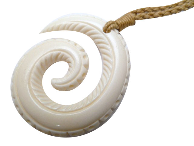 Special Order-Buffalo Bone Spiral w/ Adjustable Hemp Cord