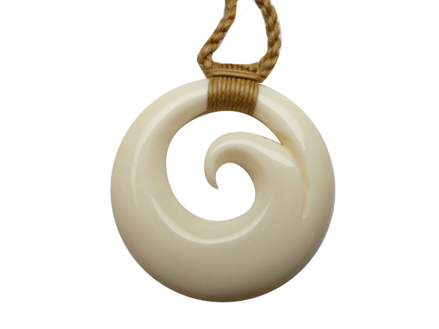 Special Order-Buffalo Bone Spiral w/ Adjustable Hemp Hemp Cord