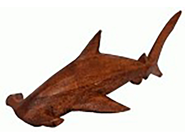 15cm / 6" Hand Craved Wood Hammer Shark