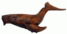 15cm / 6" Hand Craved Wood Humpback Whale