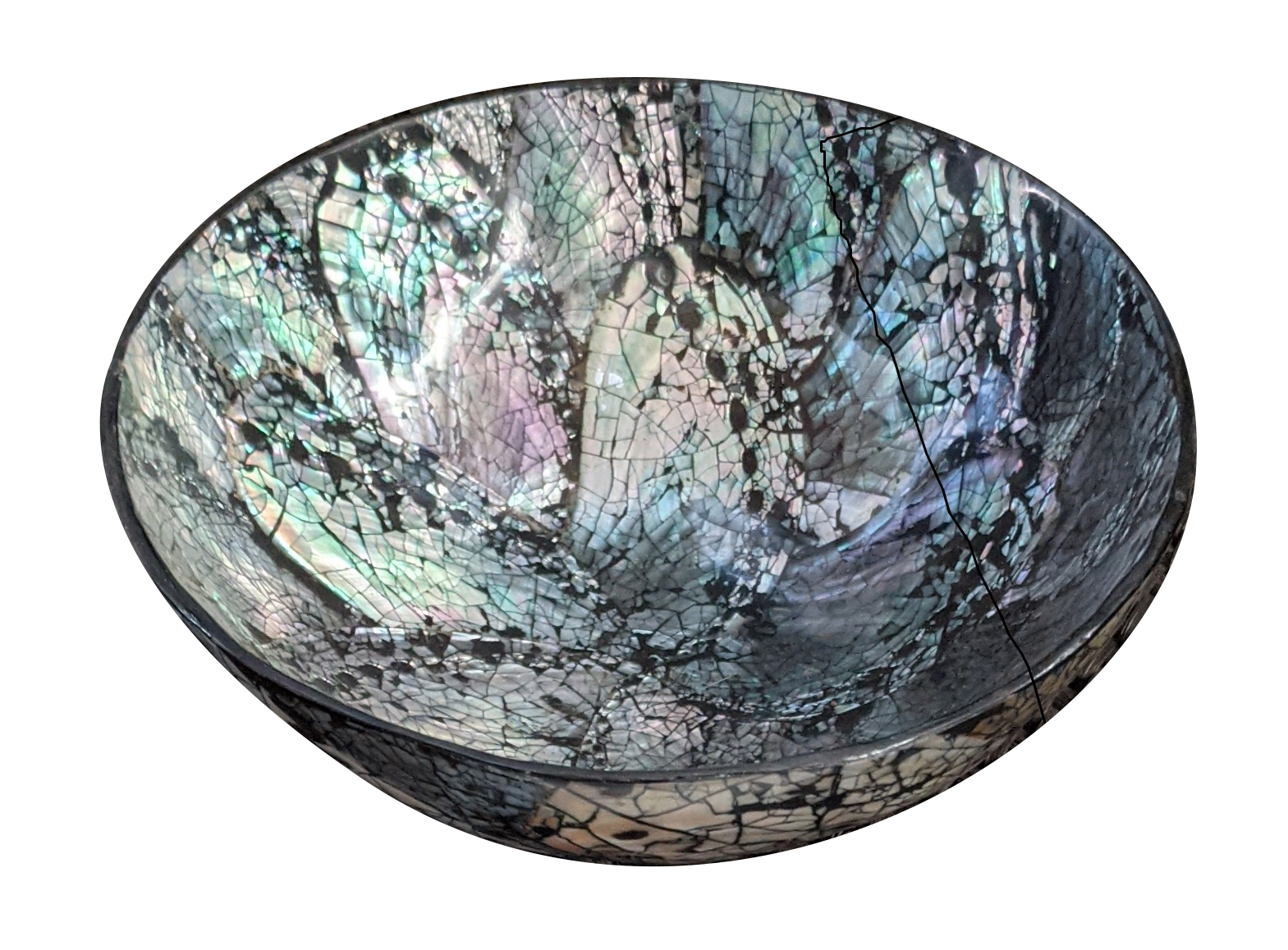 15cm Abalone Shell Inlay Resin Bowl