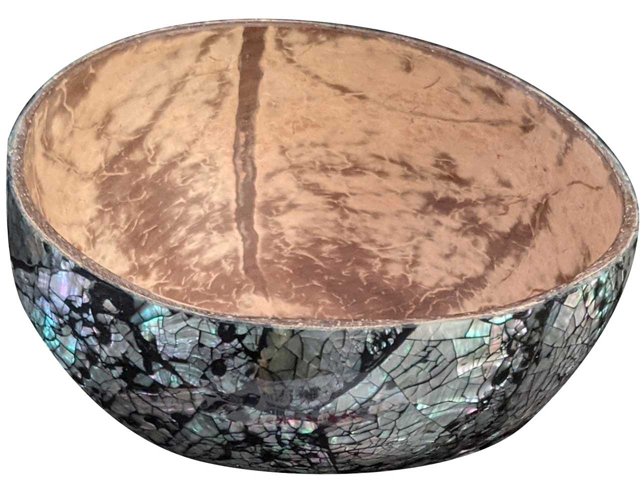 15cm Abalone Shell Inlay Coconut Resin Bowl