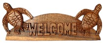 Welcome Turtle Wood Sign