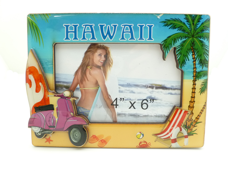 6"X8" Hawaii Theme Resin Photo Frame Photo size 4"X6"