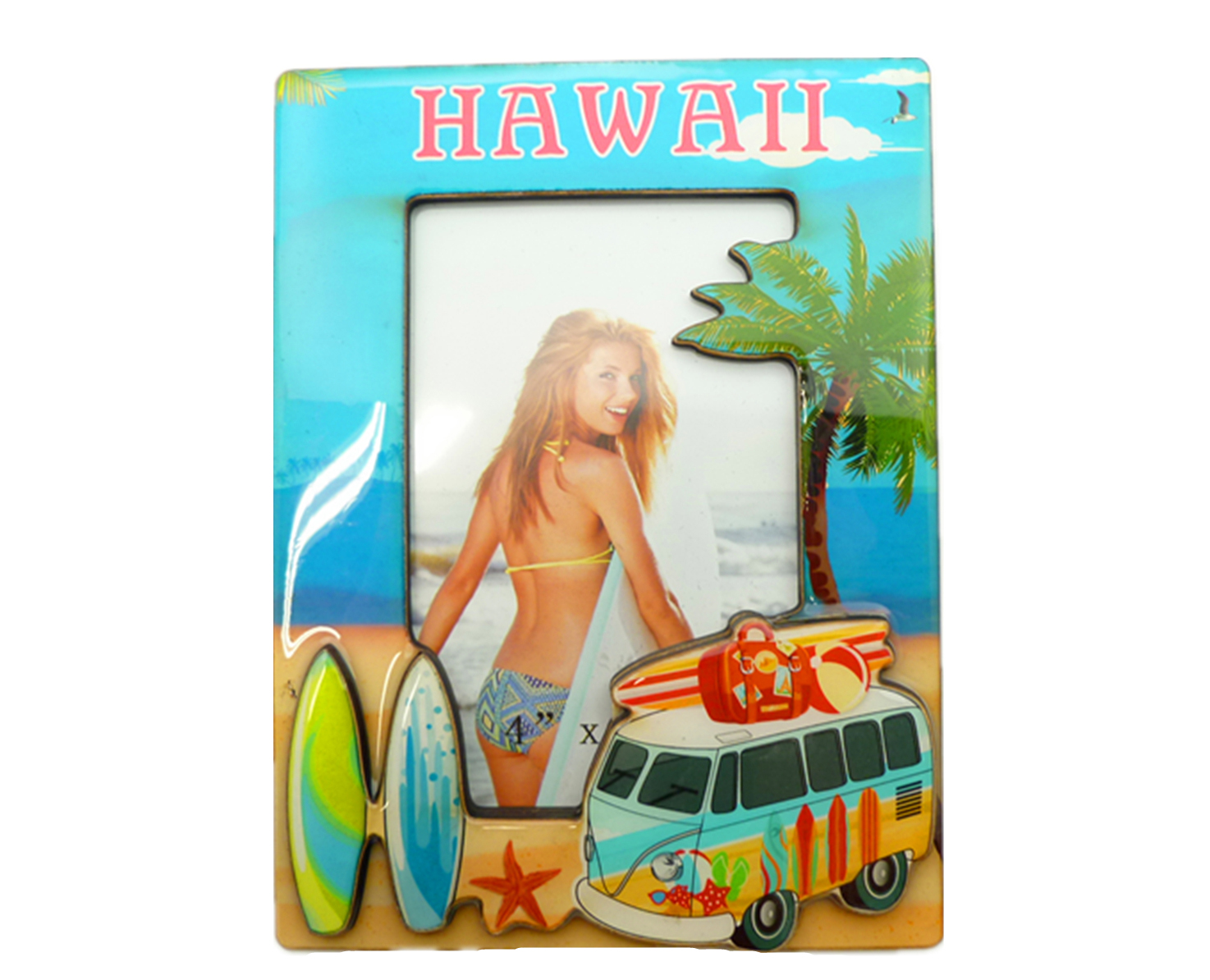 8"X6" Hawaii Theme Resin Photo Frame Photo size 4"X6"