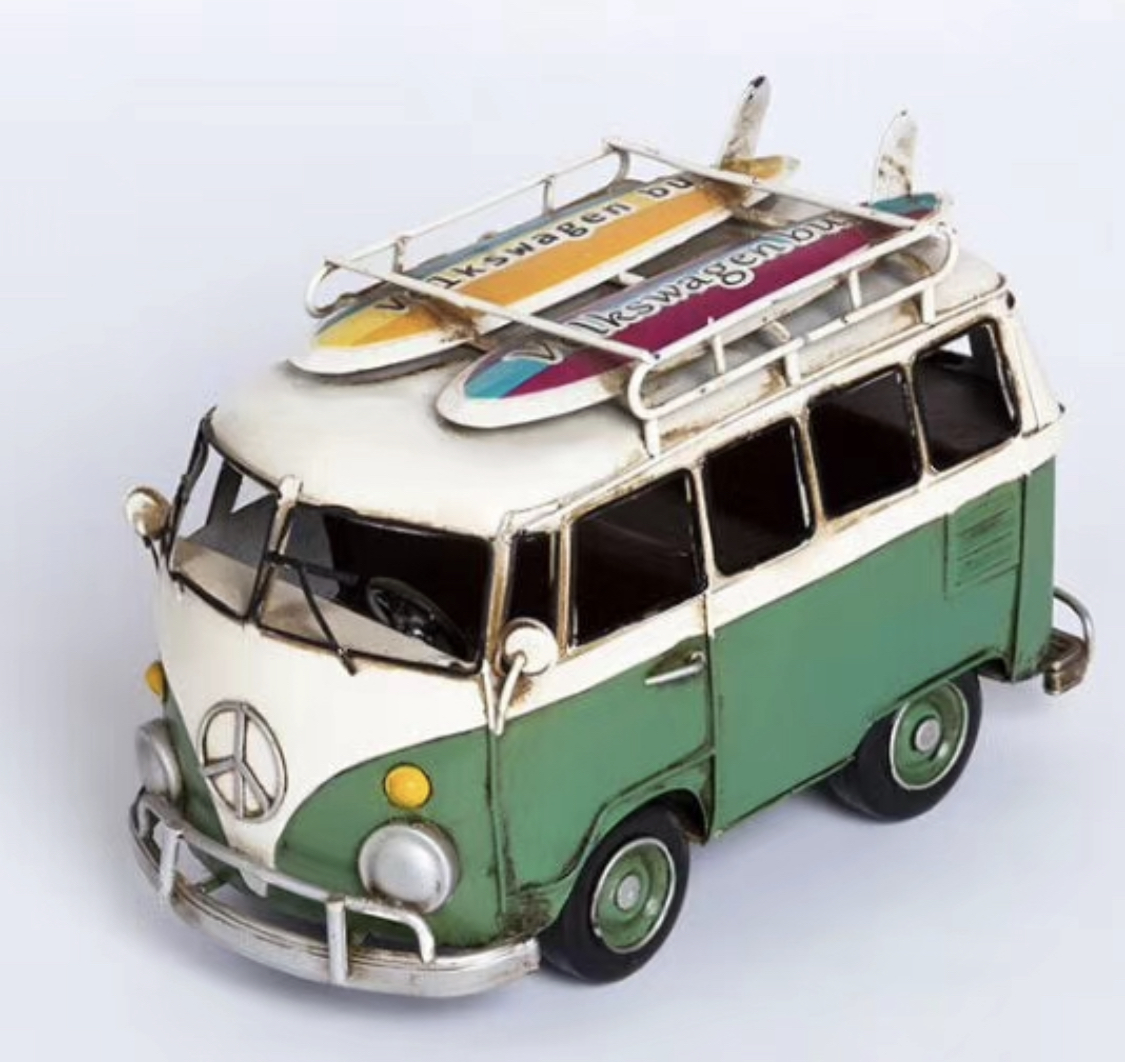 Special Order-Vintage Volkswagen Beach Camper Surfboard Car