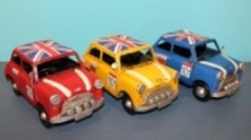 Special Order-Vintage Mini Cooper Model Car w/ Union Jack Top