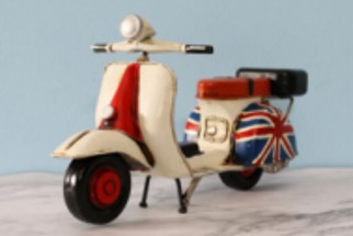 Special Order-Vespa, Vintage British UK Flag Moped Scooter Colle