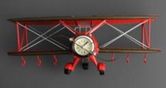 Special Order-Vintage Style Model Biplane Propeller Plane w/ Clo - Click Image to Close