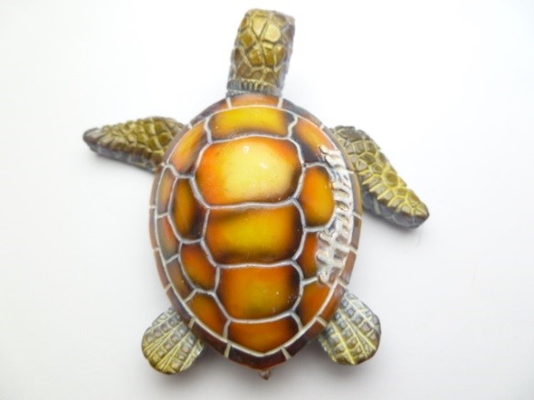 3' Resin Brown Turtle Display - Click Image to Close