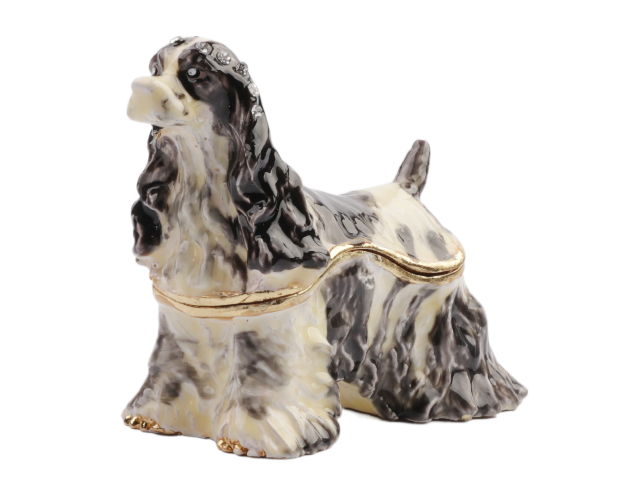 Spaniel Jewelry Trinket Box 9x3.8x6cm