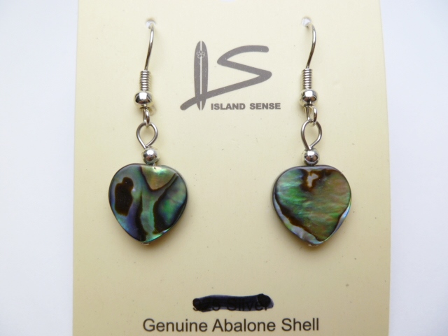 13mmx12mm Abalone Heart Shape Earring