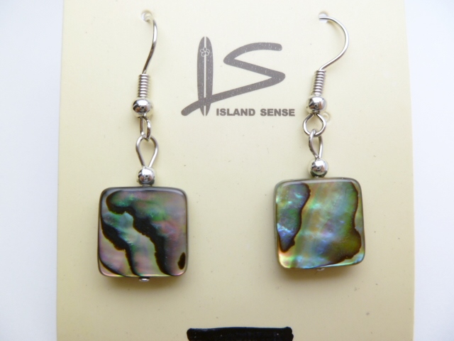 12x12mm Abalone Square Shape Earring