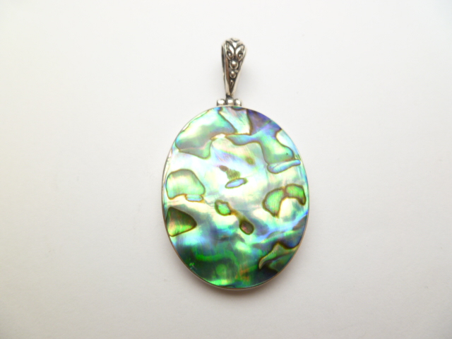 925-Silver 35x25mm Abalone shell Pendant