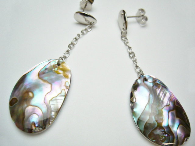 925 Silver-Abalone Shell Earring