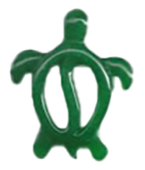 Green Jade Carved Turtle on Adjustable Hemp Cord 38x45mm