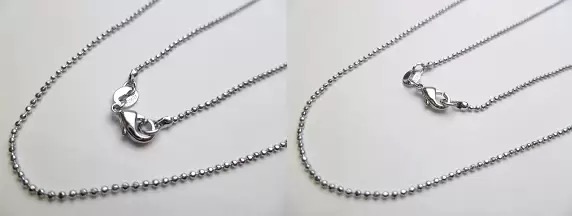 16"- 1.2mm 18KGP Metal Ball chain w/ Lobster clasp