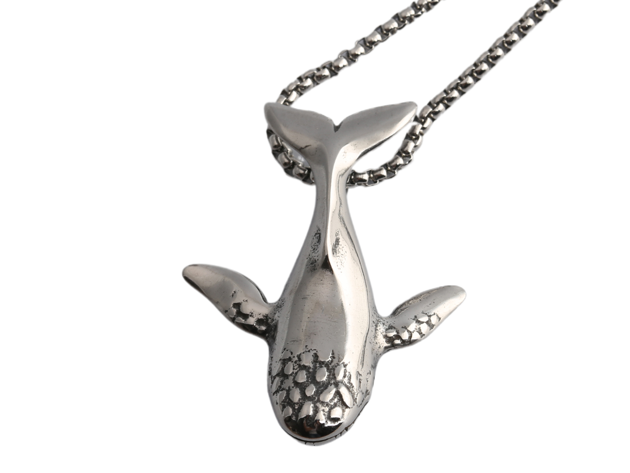 Whale on 24" Stainless Steel Nacklace, MOQ-6