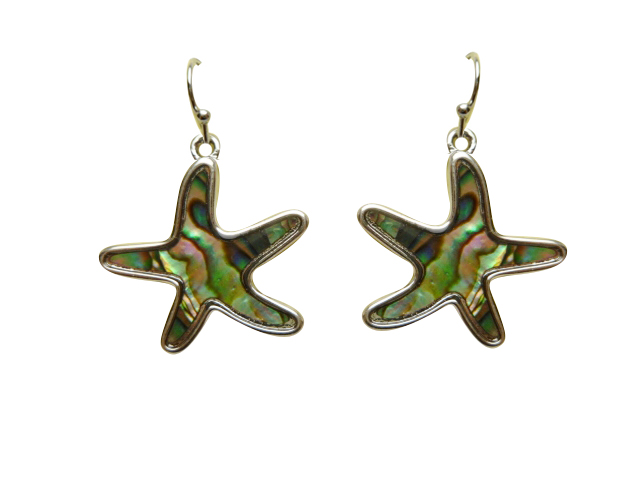 Abalone Shell Starfish Dangling Earring