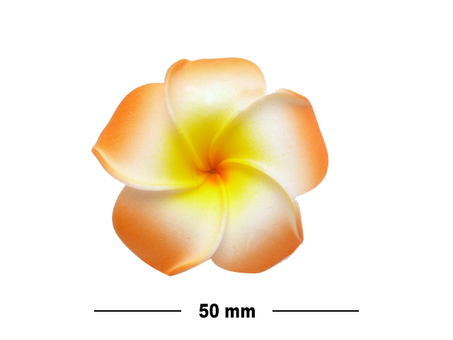 50mm or 2" Orange & Yellow Foam Flower Hair Clip