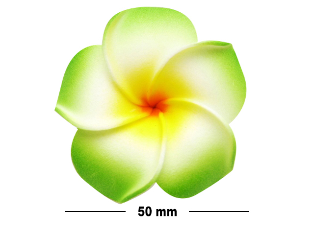 50mm Green & Yellow Foam Flower Hair Clip