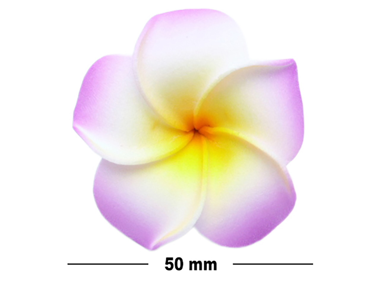 50mm Light Purple & Yellow Foam Flower Hair Clip