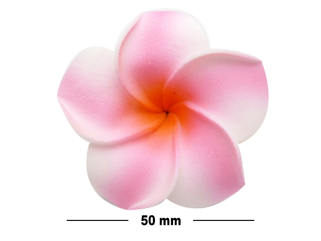 50mm Light Pink & White Foam Flower Hair Clip