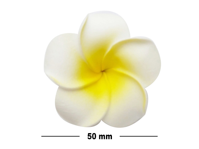 50mm Yellow & White Foam Flower Hair Clip