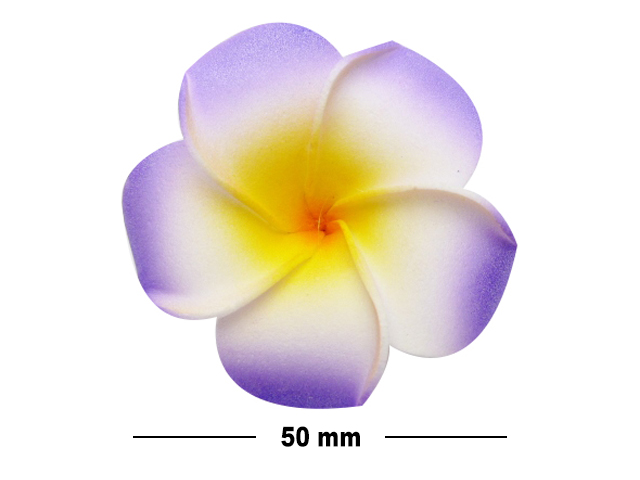 50mm Purple & Yellow Foam Flower Hair Clip