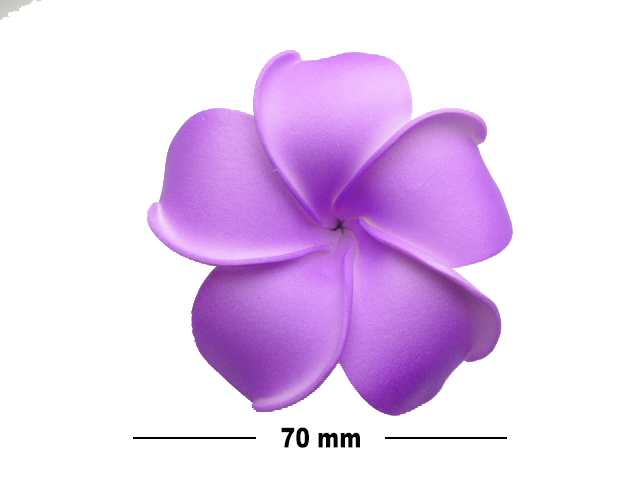 70mm Purple Foam Flower Hair Clip