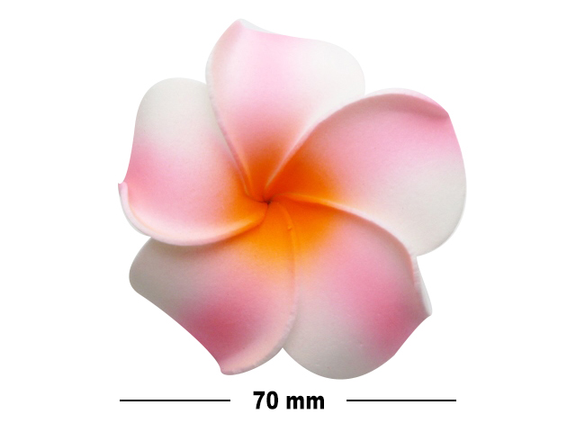 70mm Light Pink and White Foam Flower Hair Clip