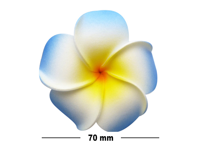 70mm Blue, Yellow and White Foam Flower Hair Clip