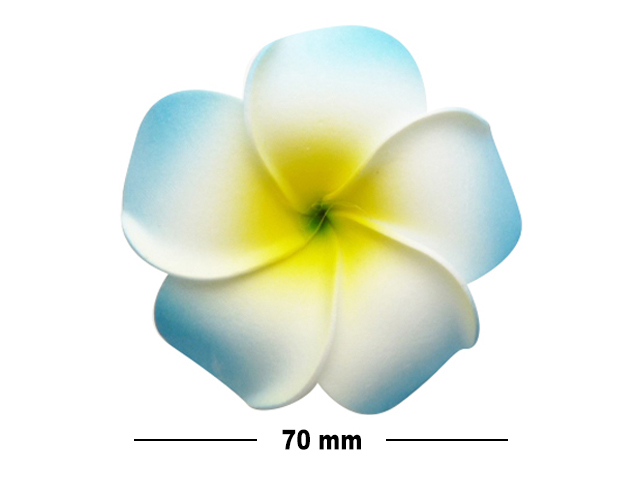 70mm Light Blue & Yellow Foam Flower Hair Clip