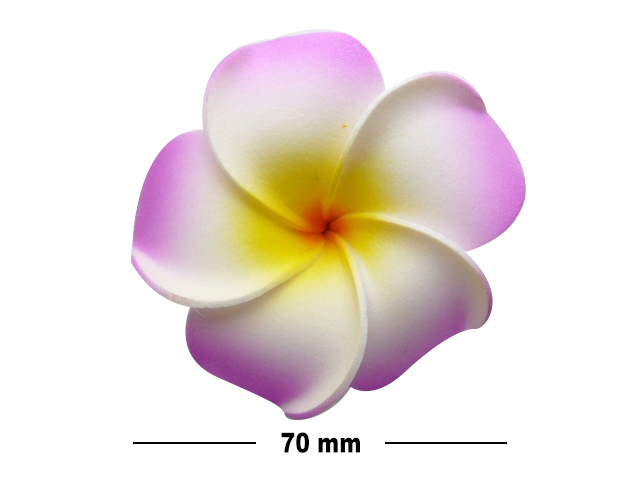 70mm Light Purple & Yellow Foam Flower Hair Clip