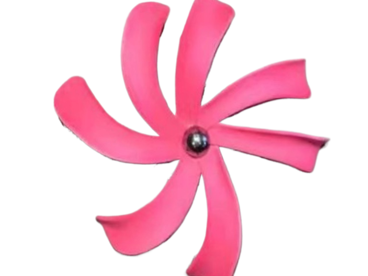 90mm Pink Tiare w/ Pearl Bead Foam Flower Hair Clip