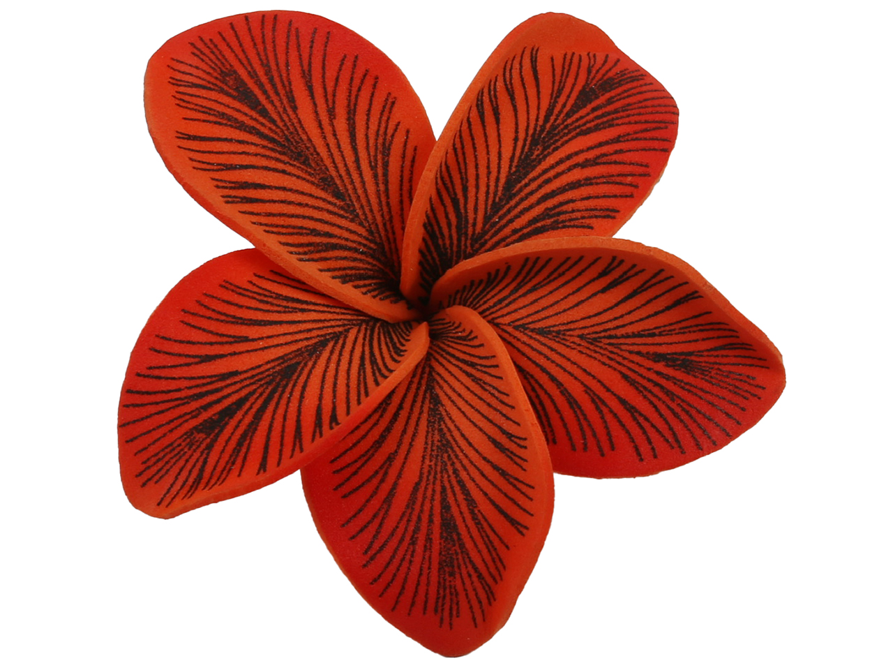 90mm Red Tattoo Plumeria Foam Flower Hair Clip