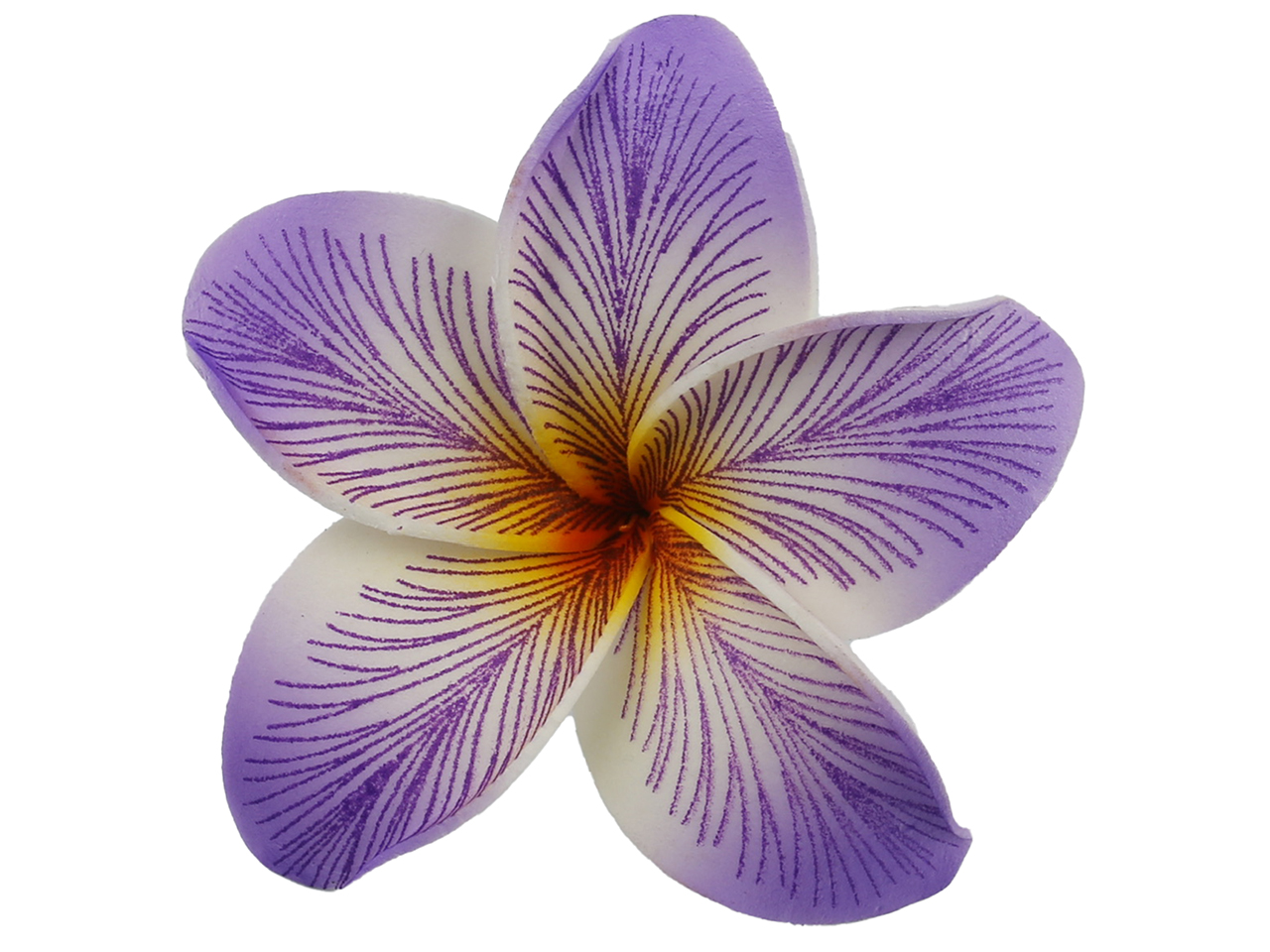 90mm Purple Tattoo Plumeria Foam Flower Hair Clip