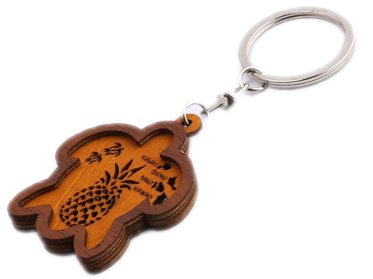 1-Wood Turtle Keychain -19214