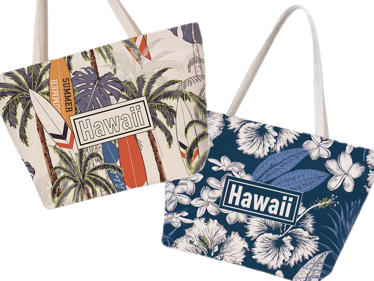 08-Hawaii Print Tote - 32025