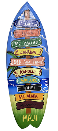 7-Location Sign Surfboard